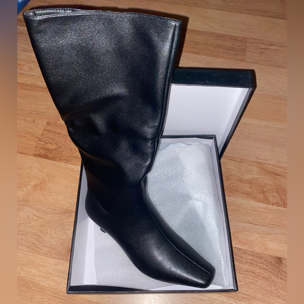 NEW Black Kitten Heel Boots - Picture 7 of 7